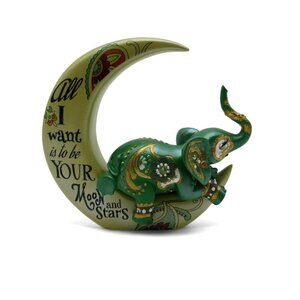HAMILTON COLLECTION All I Want To Be Is Your Moon And Stars Elephant Figurine